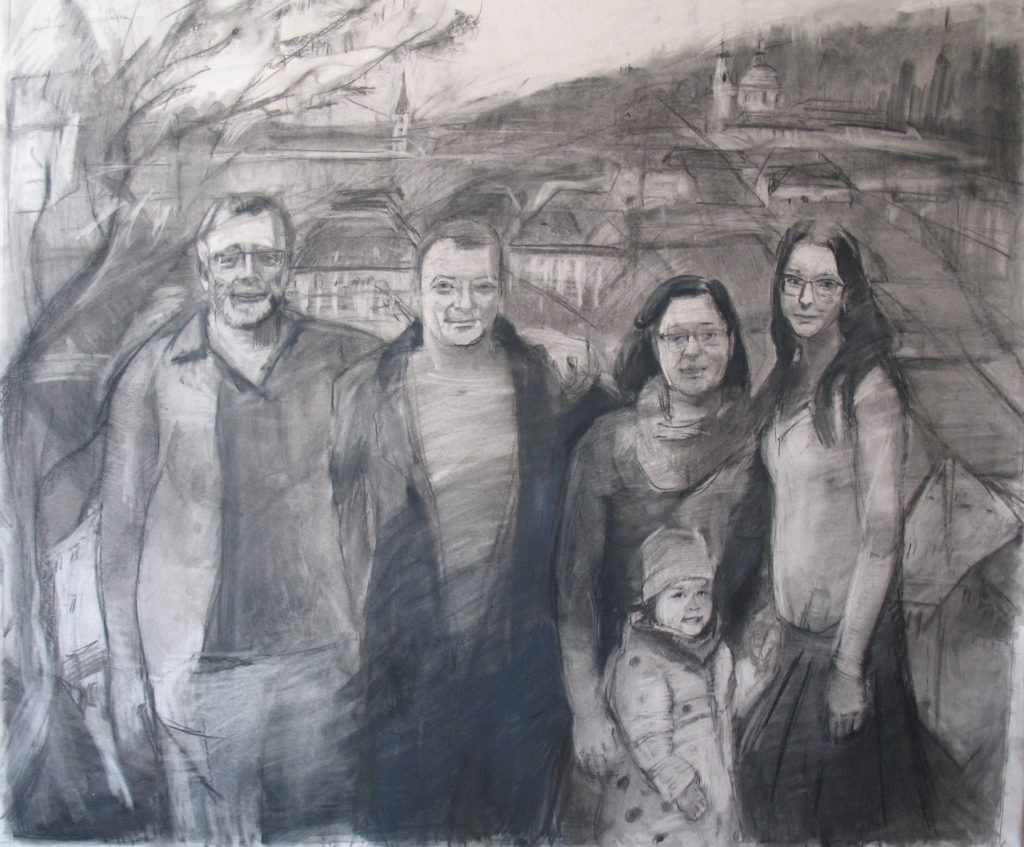 Ostrovskaya Drawing to a family portrait